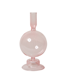  Pink Glass Candlestick Collection