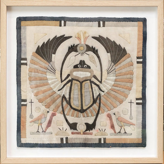 1920's Egyptian Revival Framed Wall Tapestry