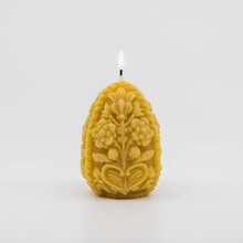  100% Beeswax Carved Egg Candle